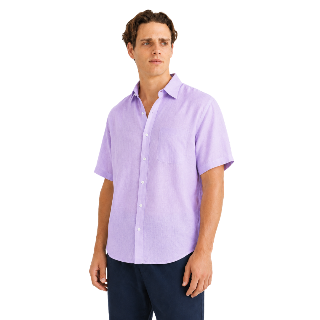 Linen Shirt Short Sleeve - Bistro StTropez