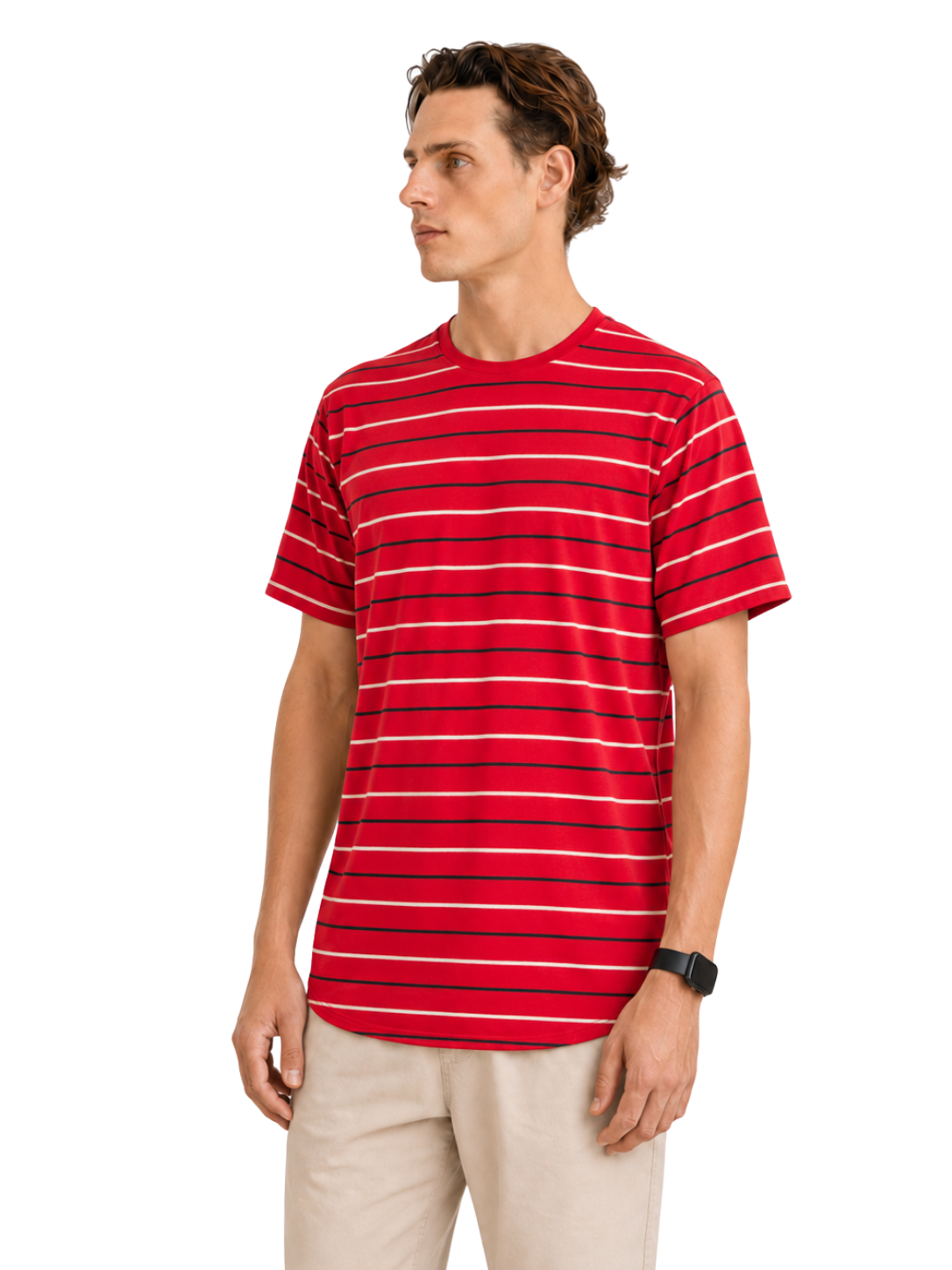 Medium Stripe Round Neck Tee - Bistro StTropez