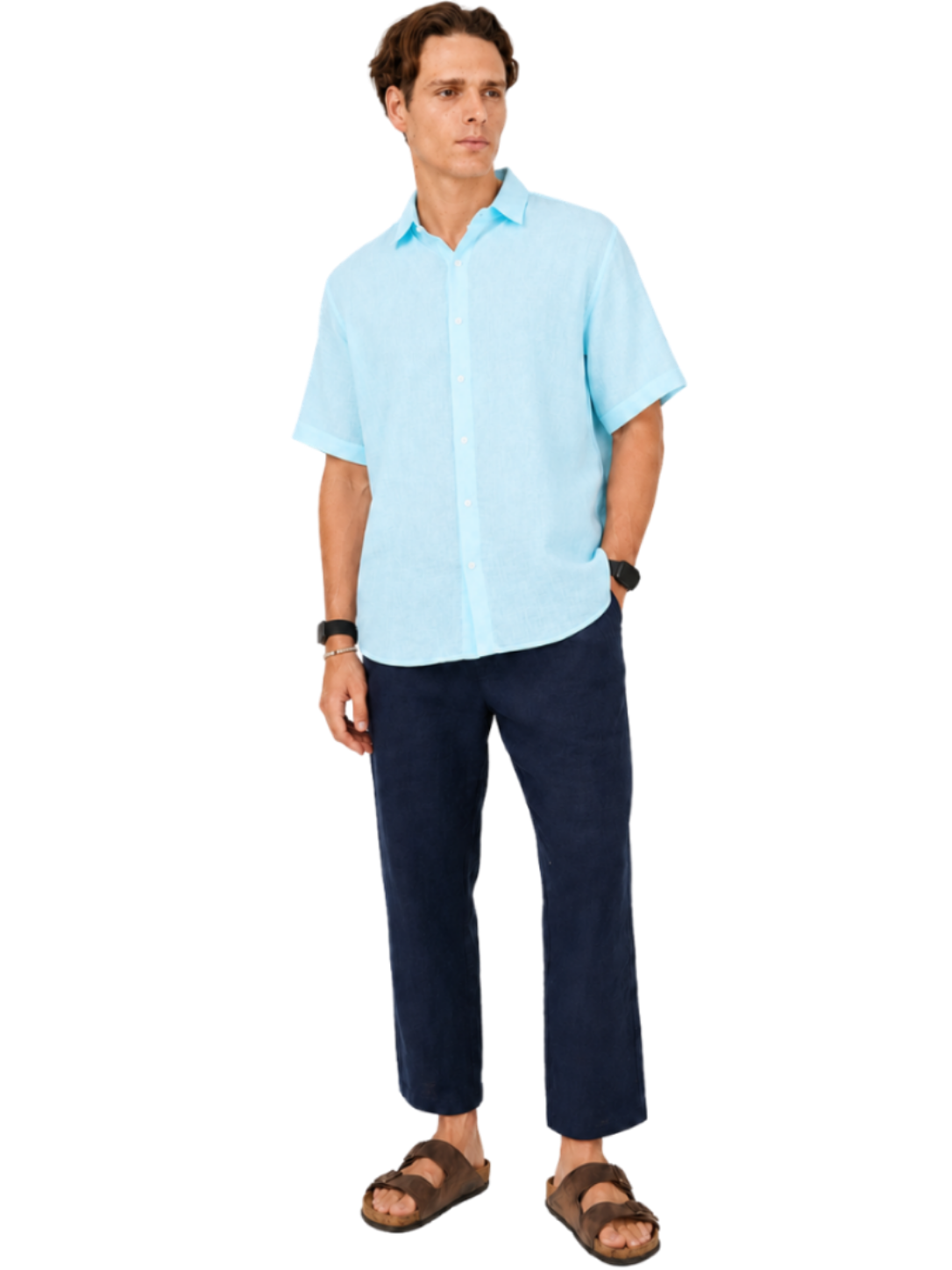 Linen Shirt Short Sleeve - Bistro StTropez