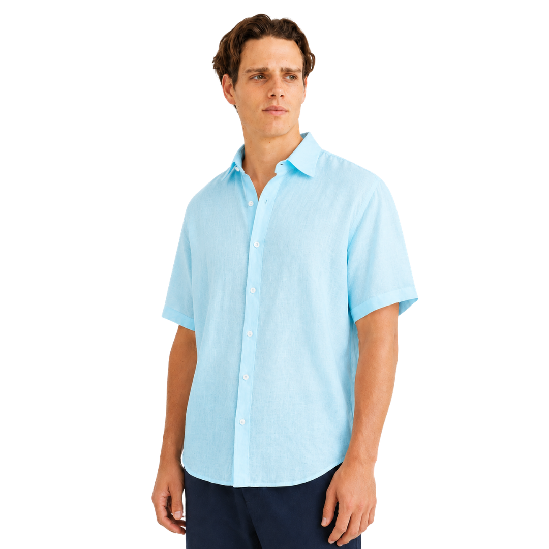 Linen Shirt Short Sleeve - Bistro StTropez