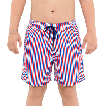 Stripe Boys Board Shorts - Bistro StTropez