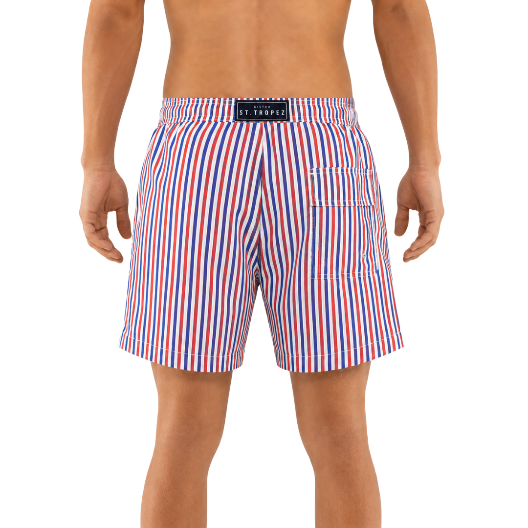Stripe Boys Board Shorts - Bistro StTropez