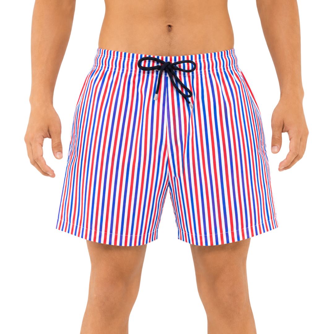 Stripe Boys Board Shorts - Bistro StTropez