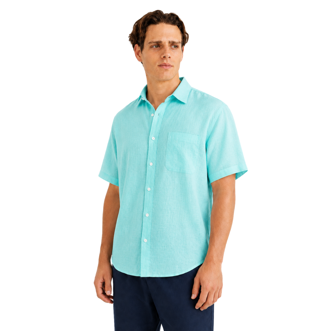 Linen Shirt Short Sleeve - Bistro StTropez