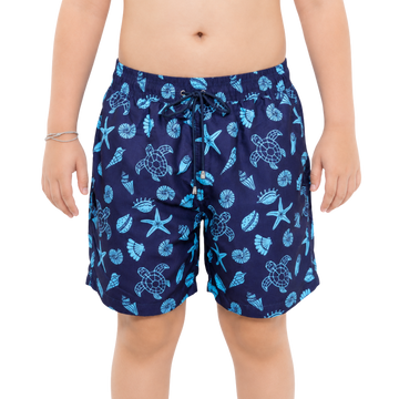 Turtle Seashell Boys Board Shorts - Bistro StTropez