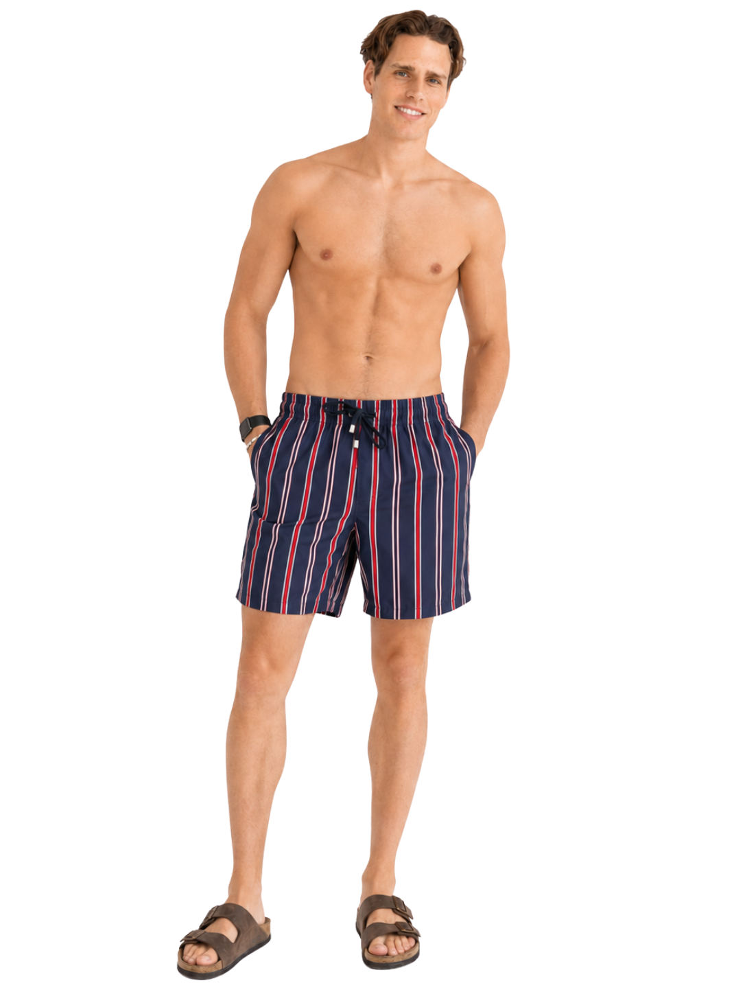 Vertical stripe boardshorts - Bistro StTropez