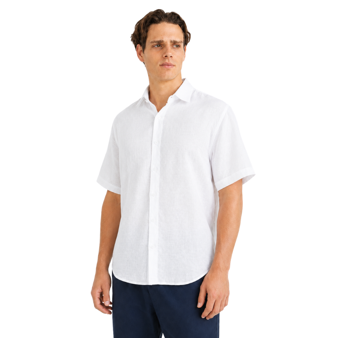 Linen Shirt Short Sleeve - Bistro StTropez