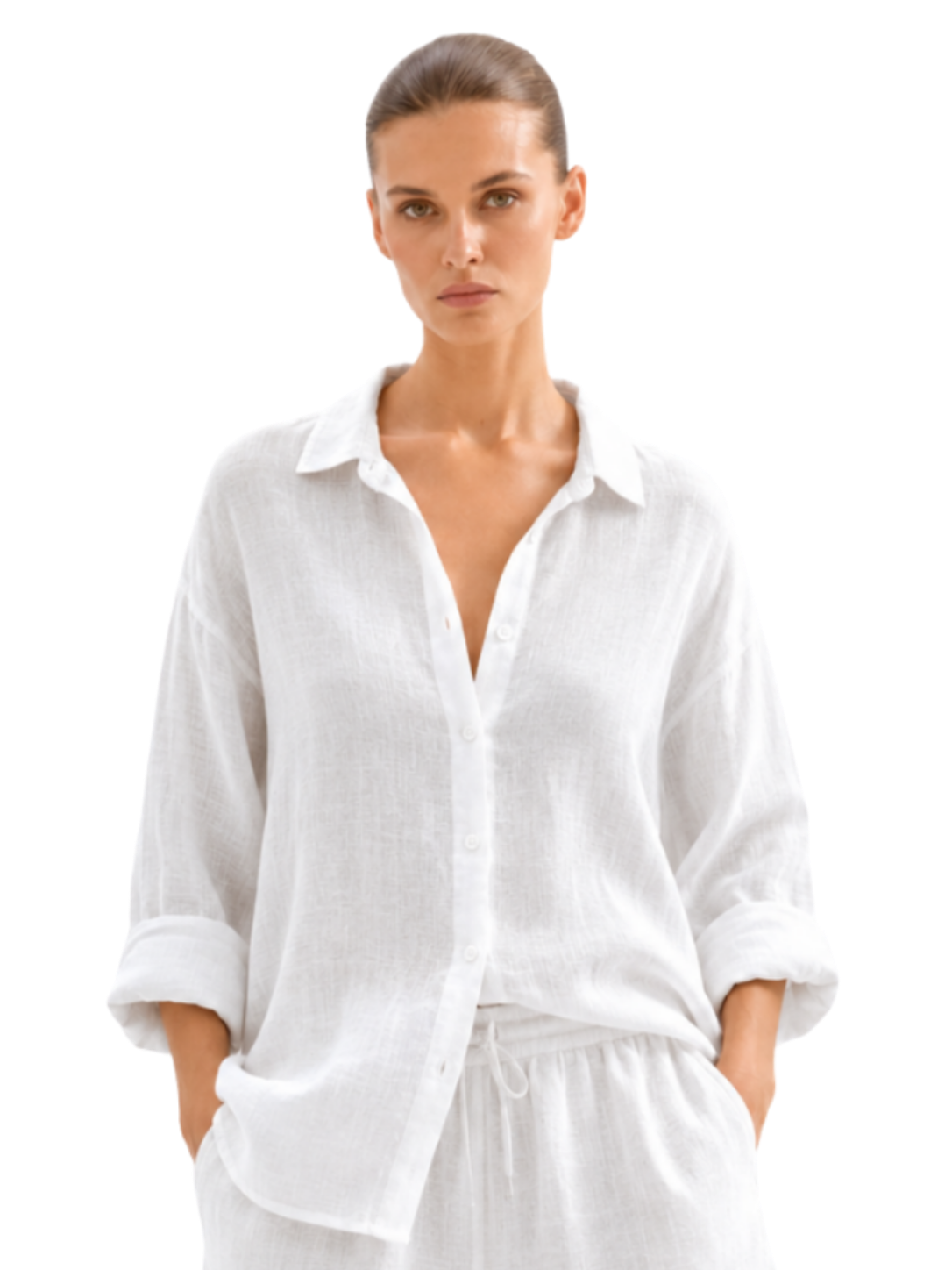 Linen Long Sleeve Shirt - Bistro StTropez