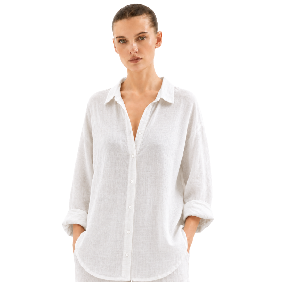 Linen Long Sleeve Shirt - Bistro StTropez