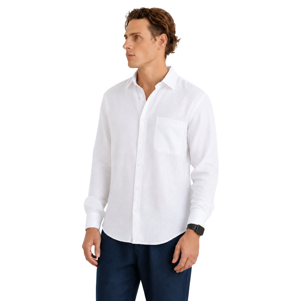 Linen Shirt Long Sleeve - Bistro StTropez