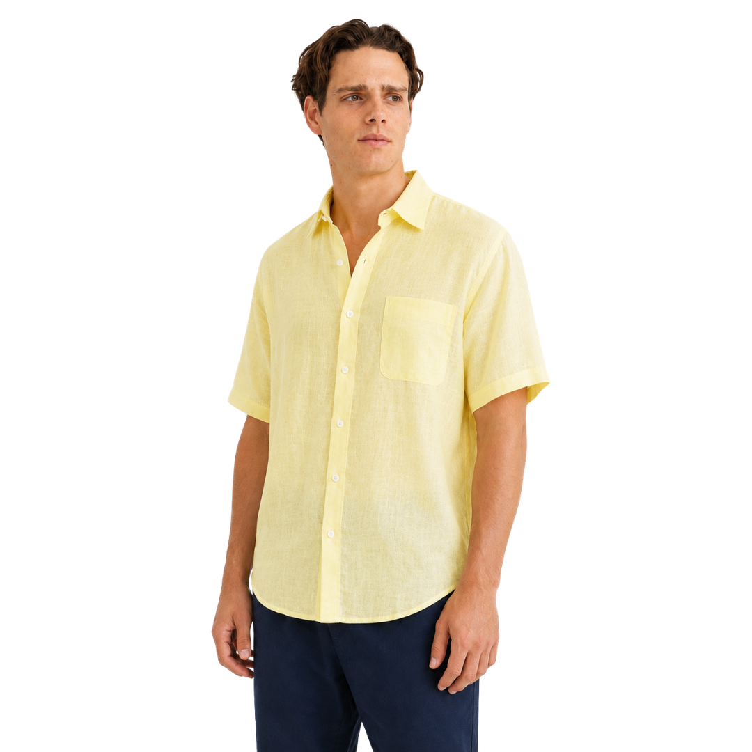Linen Shirt Short Sleeve - Bistro StTropez