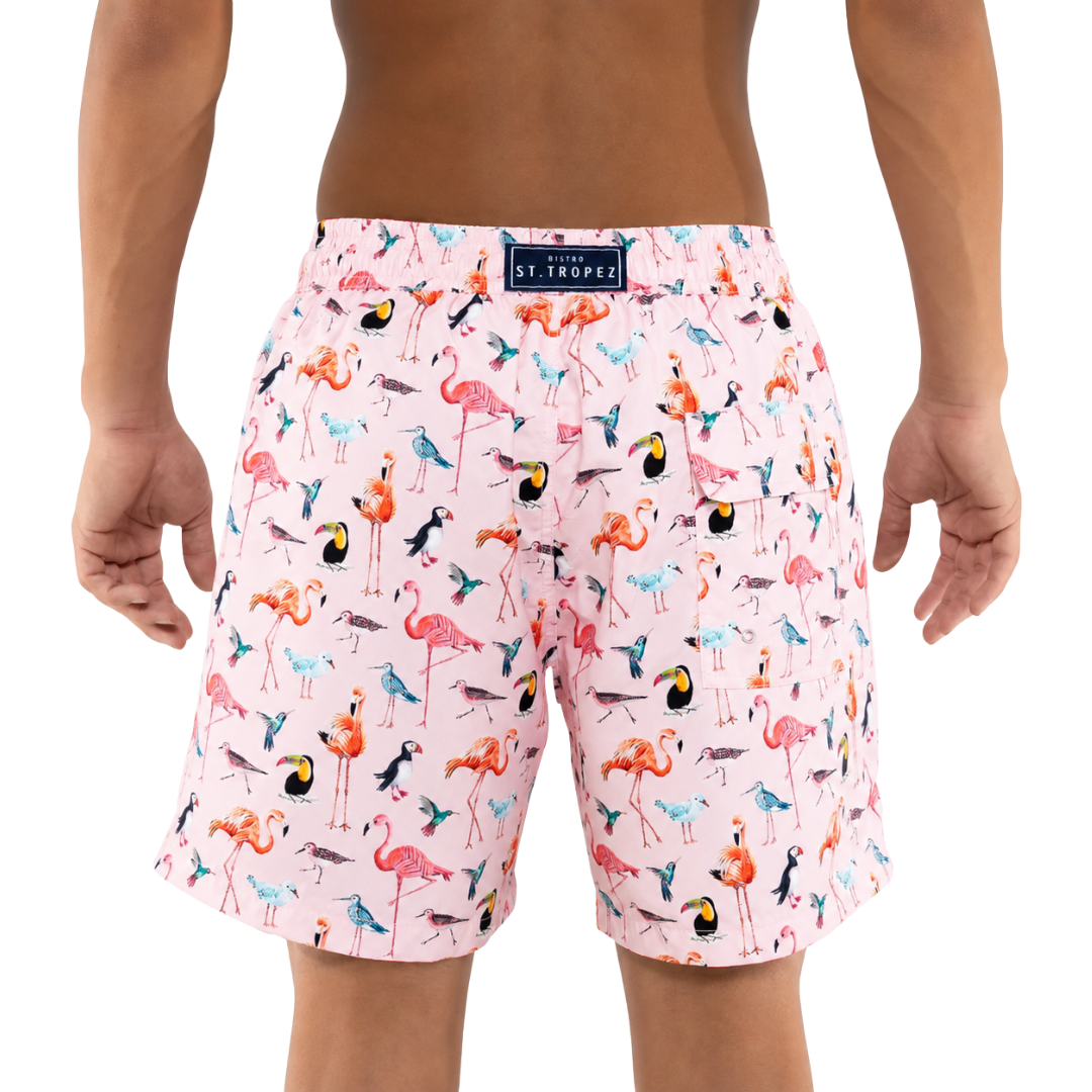 Flamingo Bird Board Short - Bistro StTropez