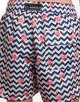 Flamingo Stripe Boys Board Shorts - Bistro StTropez