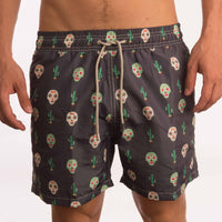 Skull and Cactus Board Shorts - Bistro StTropez