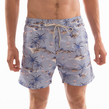 Palm Tree Beach Board Shorts - Bistro StTropez