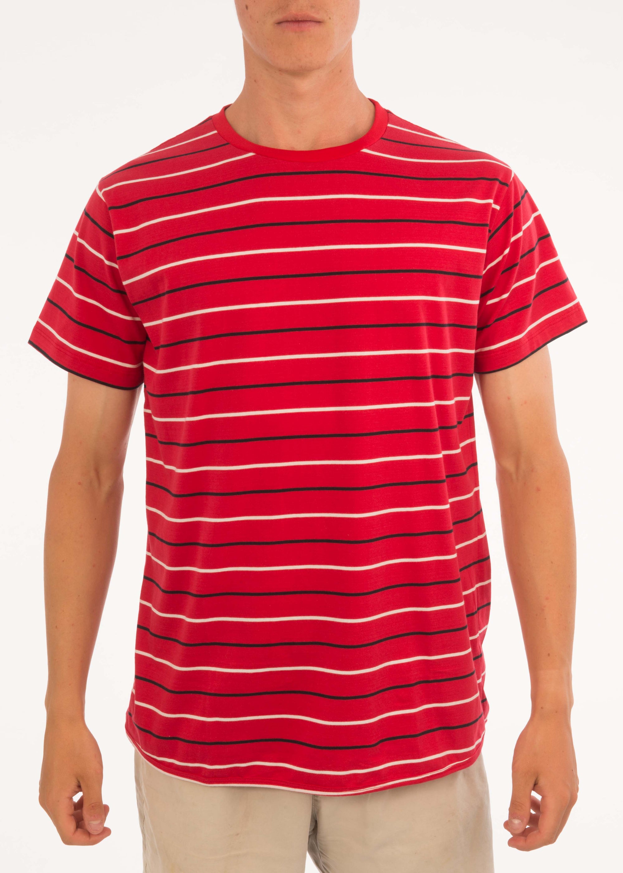 Medium Stripe Round Neck Tee - Bistro StTropez