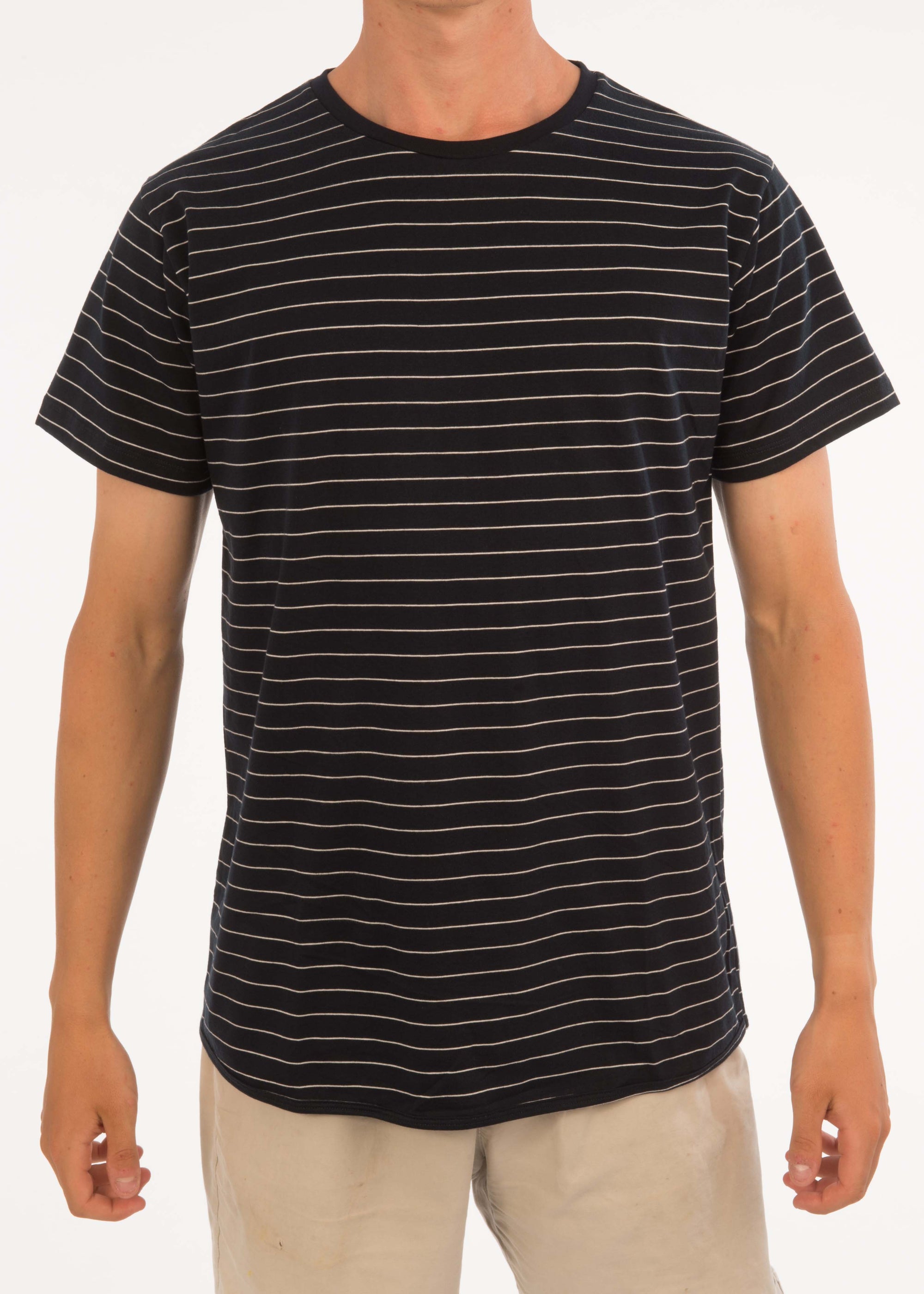 Small Stripe Round Neck Tee - Bistro StTropez