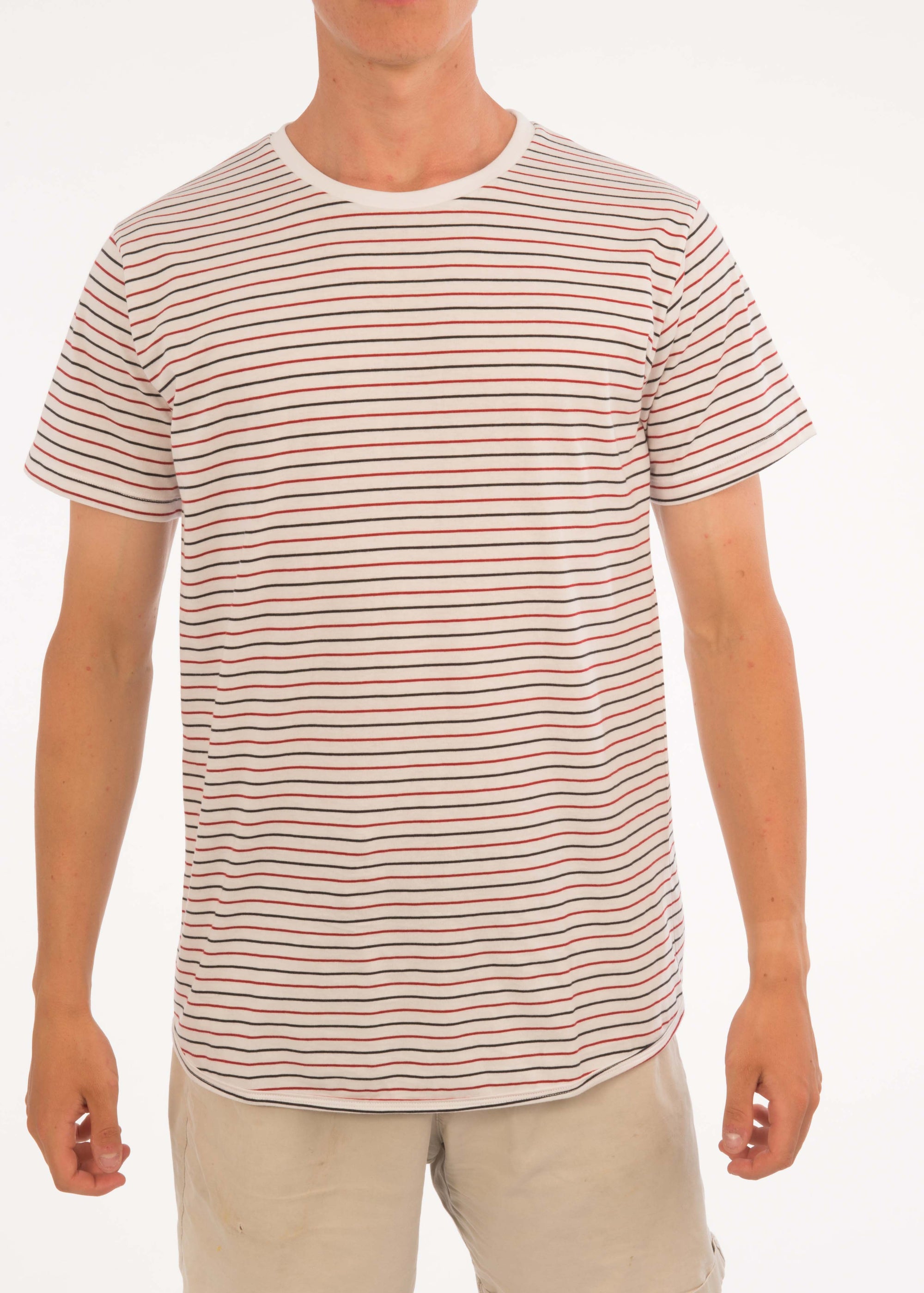 Small Stripe Round Neck Tee - Bistro StTropez